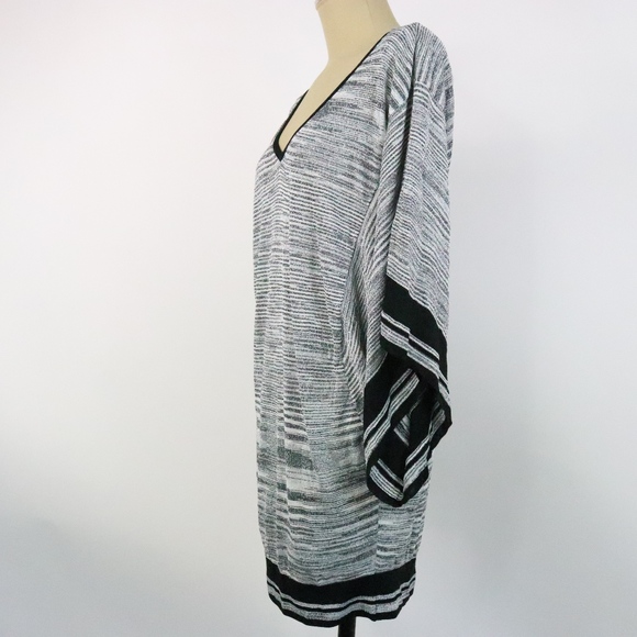 BEBE Black/White Stripe Tunic Dress - Size M - Picture 2 of 6
